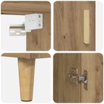 Casa si Gradina - Mobilier - Comode si corpuri - Corpuri bucatarie - Bufet Stejar Artizanal 69,5 x 34 x 180 cm - Infinity.ro