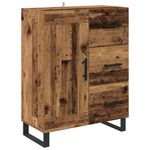 Casa si Gradina - Mobilier - Comode si corpuri - Comode - Bufet cu sertar 2 pcs Lemn Vechi Lemn Stratificat si Sticla - Infinity.ro