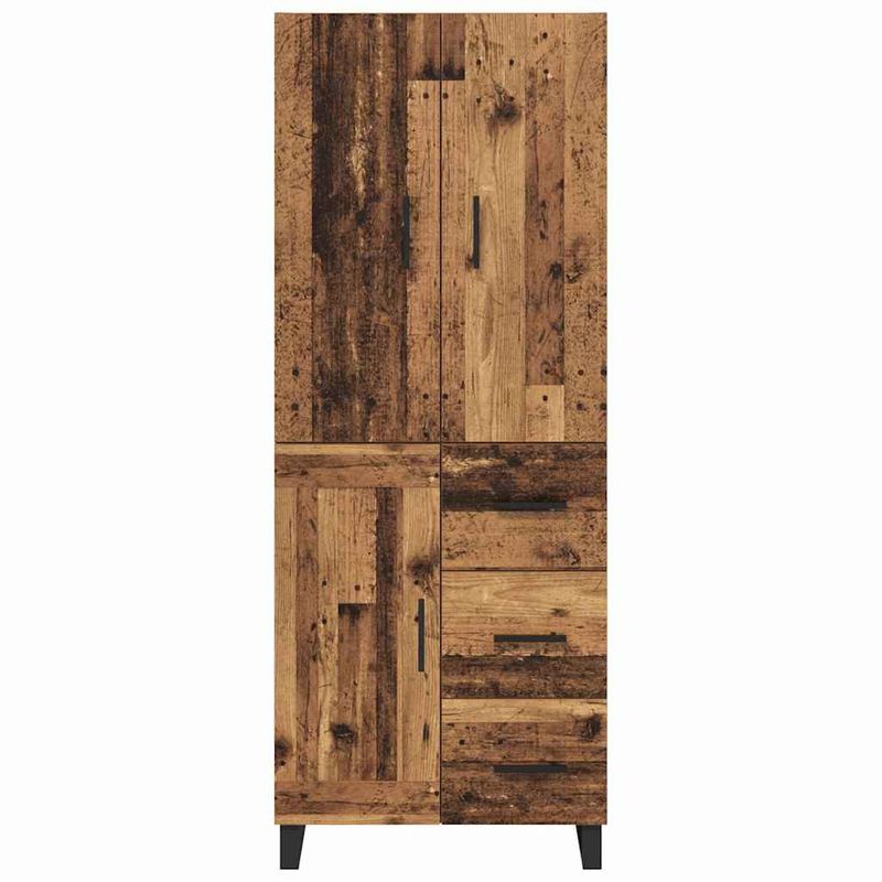 Casa si Gradina - Mobilier - Comode si corpuri - Comode - Bufet cu sertar 2 pcs Lemn Vechi Lemn Stratificat si Sticla - Infinity.ro