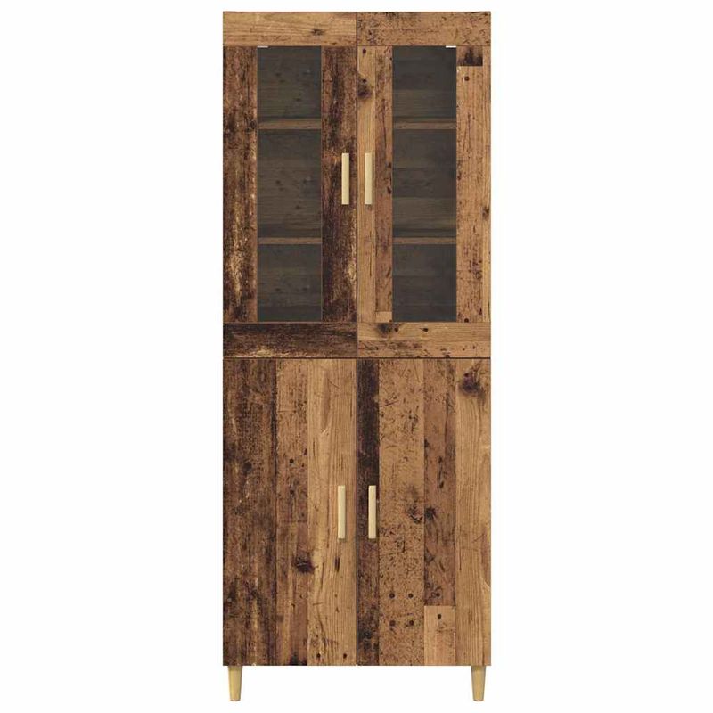 Casa si Gradina - Mobilier - Comode si corpuri - Corpuri bucatarie - Bufet Lemn Vechi 69,5 x 34 x 180 cm Lemn Stratificat si Sticla - Infinity.ro
