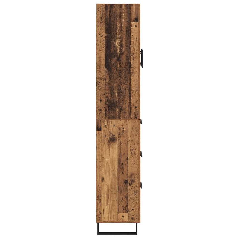 Casa si Gradina - Mobilier - Comode si corpuri - Comode - Bufet cu sertar 2 pcs Lemn Vechi Lemn Stratificat si Sticla - Infinity.ro
