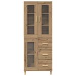 Casa si Gradina - Mobilier - Comode si corpuri - Corpuri bucatarie - Bufet Stejar Artizanal 69,5 x 34 x 180 cm Lemn compozit - Infinity.ro