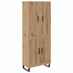 Casa si Gradina - Mobilier - Comode si corpuri - Comode - Bufet 2 pcs Stejar Artizanal Lemn Stratificat si Sticla - Infinity.ro