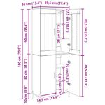 Casa si Gradina - Mobilier - Comode si corpuri - Comode - Bufet 2 pcs Lemn Vechi Lemn compozit - Infinity.ro