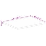 Casa si Gradina - Mobilier - Feronerie si accesorii mobila - Blat de masa, 90x80x2,5 cm, dreptunghiular, lemn masiv de mango - Infinity.ro