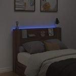 Casa si Gradina - Mobilier - Paturi si accesorii - Accesorii paturi - Tablie de pat cu LED, albastru, 183x16x78/88 cm, textil - Infinity.ro