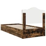 Casa si Gradina - Mobilier - Paturi si accesorii - Paturi - Pat cu storage Stejar fumuriu 100 x 200 cm Lemn compozit - Infinity.ro