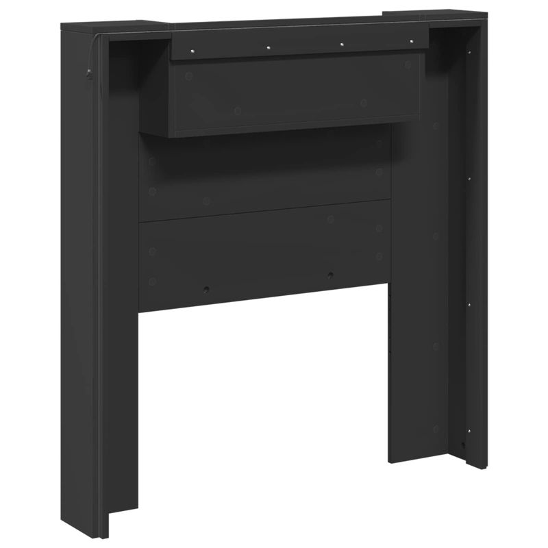 Casa si Gradina - Mobilier - Paturi si accesorii - Accesorii paturi - Tablie de pat cu LED, albastru, 100x5x118/128 cm, textil - Infinity.ro