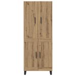 Casa si Gradina - Mobilier - Comode si corpuri - Comode - Bufet 2 pcs Stejar Artizanal Lemn Stratificat si Sticla - Infinity.ro