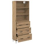 Casa si Gradina - Mobilier - Comode si corpuri - Corpuri bucatarie - Bufet Stejar Artizanal 69,5 x 32,5 x 180 cm Lemn compozit - Infinity.ro
