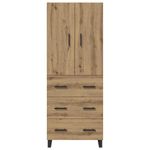 Casa si Gradina - Mobilier - Comode si corpuri - Comode - Bufet 2 pcs Stejar Artizanal Lemn Stratificat si Sticla - Infinity.ro