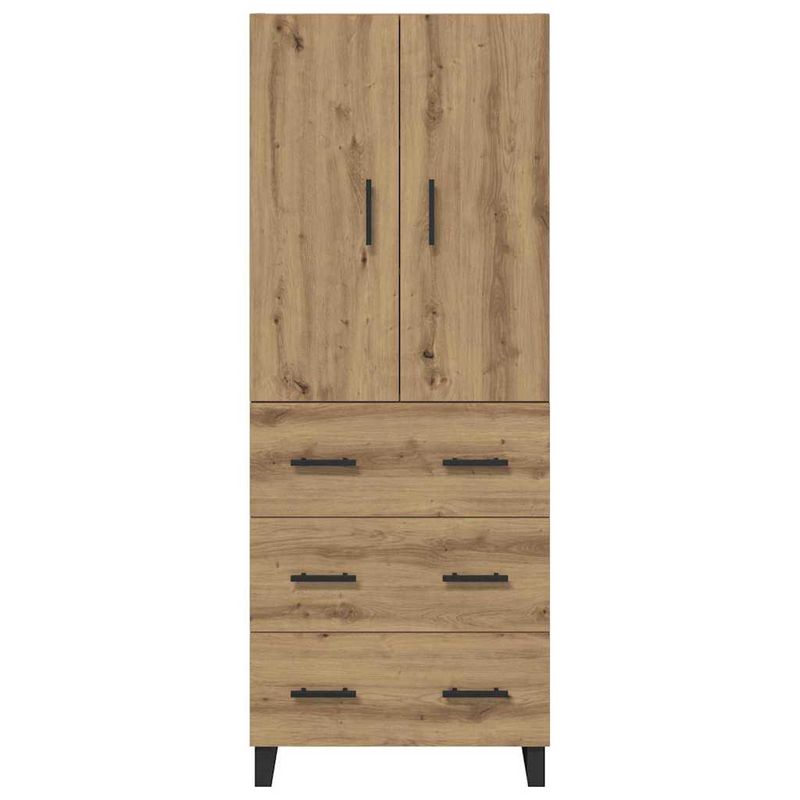 Casa si Gradina - Mobilier - Comode si corpuri - Comode - Bufet 2 pcs Stejar Artizanal Lemn Stratificat si Sticla - Infinity.ro
