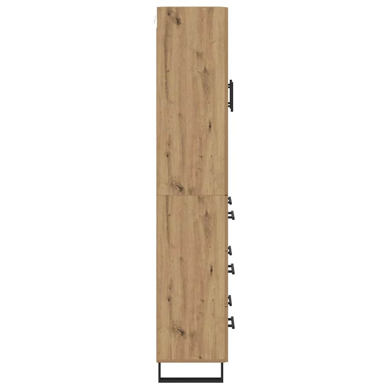 Casa si Gradina - Mobilier - Comode si corpuri - Comode - Bufet 2 pcs Stejar Artizanal Lemn Stratificat si Sticla - Infinity.ro