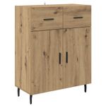 Casa si Gradina - Mobilier - Comode si corpuri - Comode - Bufet 2 pcs Stejar Artizanal Lemn Stratificat si Sticla - Infinity.ro