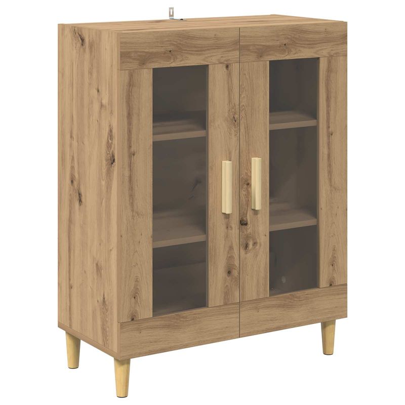 Casa si Gradina - Mobilier - Comode si corpuri - Comode - Bufet Stejar Artizanal 69,5 x 32,5 x 180 cm Lemn compozit - Infinity.ro