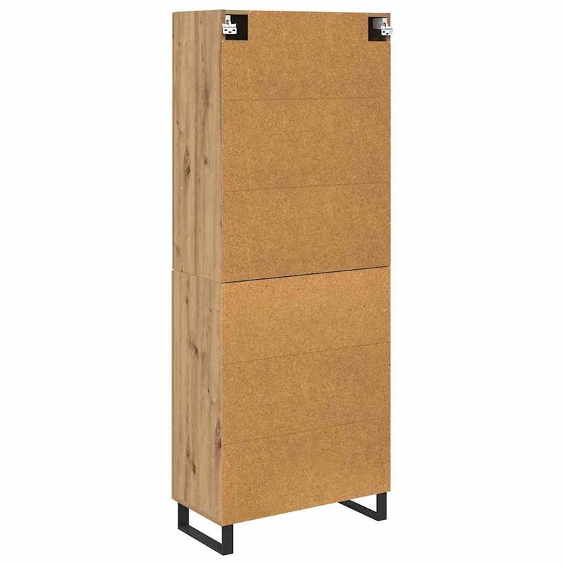 Casa si Gradina - Mobilier - Comode si corpuri - Comode - Bufet 2 pcs Stejar Artizanal Lemn Stratificat si Sticla - Infinity.ro