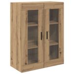 Casa si Gradina - Mobilier - Comode si corpuri - Comode - Bufet 2 pcs Stejar Artizanal Lemn Stratificat si Sticla - Infinity.ro