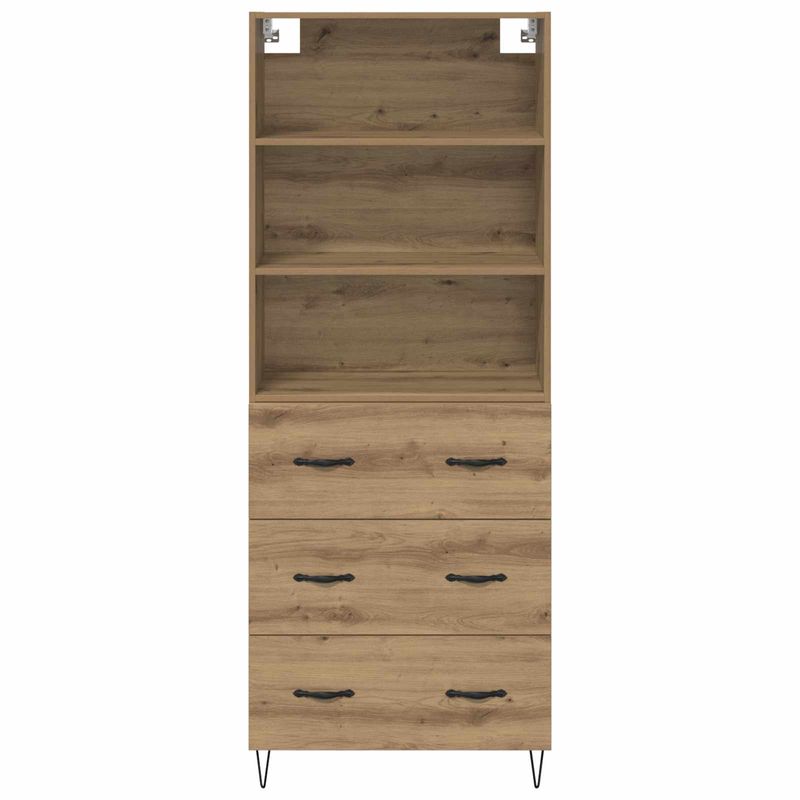 Casa si Gradina - Mobilier - Comode si corpuri - Corpuri bucatarie - Bufet Stejar Artizanal 69,5 x 32,5 x 180 cm Lemn compozit - Infinity.ro