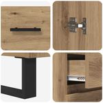 Casa si Gradina - Mobilier - Comode si corpuri - Comode - Bufet 2 pcs Stejar Artizanal Lemn Stratificat si Sticla - Infinity.ro