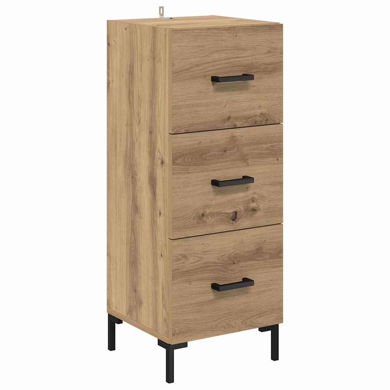 Casa si Gradina - Mobilier - Comode si corpuri - Corpuri bucatarie - Bufet Stejar Artizanal 69,5 x 34 x 180 cm Lemn compozit - Infinity.ro
