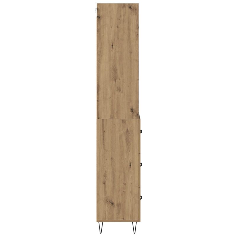 Casa si Gradina - Mobilier - Comode si corpuri - Corpuri bucatarie - Bufet Stejar Artizanal 69,5 x 32,5 x 180 cm Lemn compozit - Infinity.ro