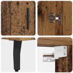 Casa si Gradina - Mobilier - Comode si corpuri - Comode - Bufet 2 pcs Lemn Vechi Lemn Stratificat si Sticla - Infinity.ro