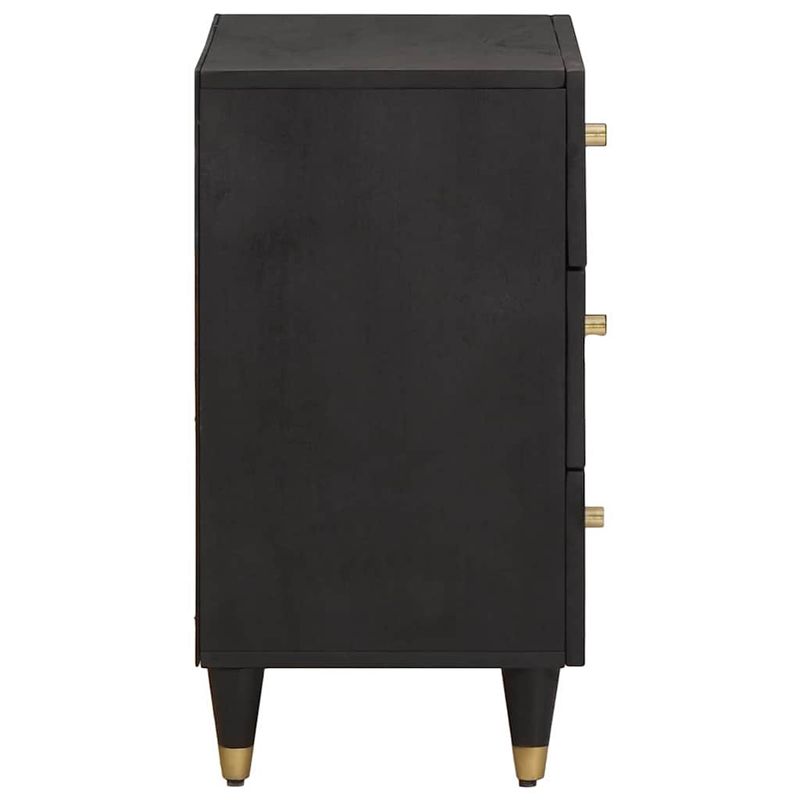 Casa si Gradina - Mobilier - Comode si corpuri - Noptiere - Noptiera Negru 50 x 33 x 62 cm Lemn de mango solid - Infinity.ro