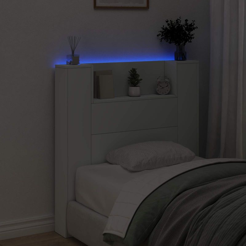 Casa si Gradina - Mobilier - Paturi si accesorii - Accesorii paturi - Tablie cu LED cu lumini cu banda LED Gri taupe 160 cm tesatura - Infinity.ro