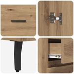 Casa si Gradina - Mobilier - Comode si corpuri - Comode - Bufet 2 pcs Stejar Artizanal Lemn Stratificat si Sticla - Infinity.ro