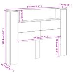 Casa si Gradina - Mobilier - Paturi si accesorii - Accesorii paturi - Tablie de pat cu LED, albastru, 183x16x78/88 cm, textil - Infinity.ro