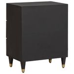 Casa si Gradina - Mobilier - Comode si corpuri - Noptiere - Noptiera Negru 50 x 33 x 62 cm Lemn de mango solid - Infinity.ro