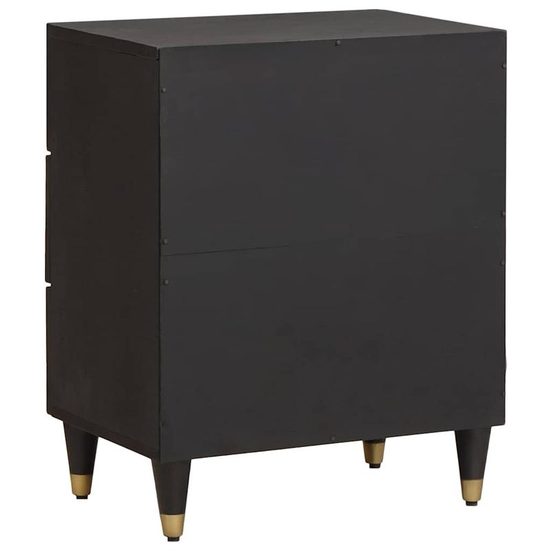Casa si Gradina - Mobilier - Comode si corpuri - Noptiere - Noptiera Negru 50 x 33 x 62 cm Lemn de mango solid - Infinity.ro