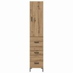 Casa si Gradina - Mobilier - Comode si corpuri - Corpuri bucatarie - Bufet Stejar Artizanal 69,5 x 34 x 180 cm Lemn compozit - Infinity.ro