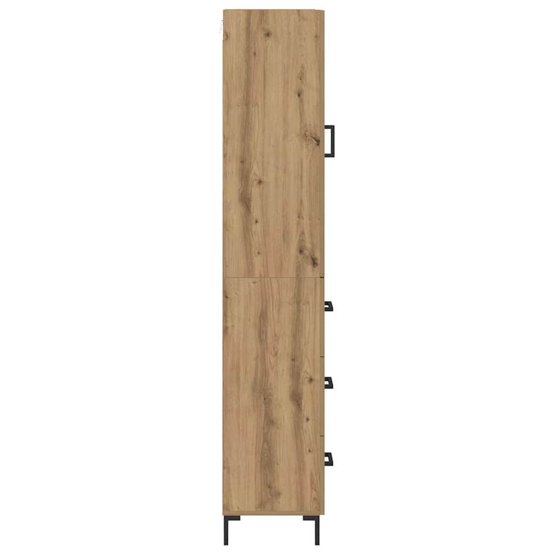 Casa si Gradina - Mobilier - Comode si corpuri - Corpuri bucatarie - Bufet Stejar Artizanal 69,5 x 34 x 180 cm Lemn compozit - Infinity.ro