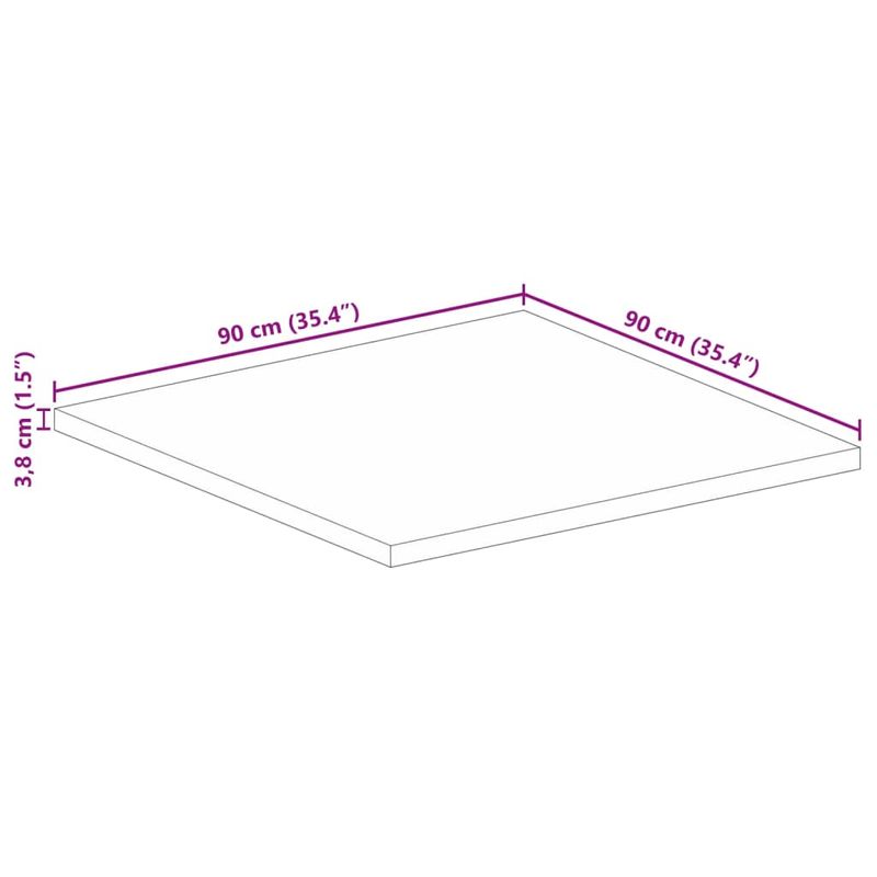 Casa si Gradina - Mobilier - Feronerie si accesorii mobila - Blat de masa patrata, 90x90x3,8 cm, lemn masiv de acacia - Infinity.ro