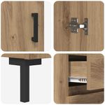 Casa si Gradina - Mobilier - Comode si corpuri - Corpuri bucatarie - Bufet Stejar Artizanal 69,5 x 34 x 180 cm Lemn compozit - Infinity.ro