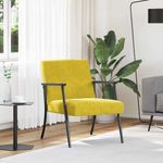 Casa si Gradina - Mobilier - Scaune si fotolii - Fotolii - fotoliu Galben 59 x 75 x 78 cm Catifea - Infinity.ro