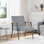 Casa si Gradina - Mobilier - Scaune si fotolii - Fotolii - fotoliu Gri deschis 59 x 75 x 78 cm tesatura - Infinity.ro