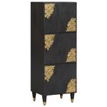 Casa si Gradina - Mobilier - Dulapuri si sifoniere - Dulapuri - Bufet cu raft cu usa Negru 40 x 33 x 110 cm Lemn de mango solid - Infinity.ro