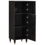 Casa si Gradina - Mobilier - Dulapuri si sifoniere - Dulapuri - Bufet cu raft cu usa Negru 40 x 33 x 110 cm Lemn de mango solid - Infinity.ro