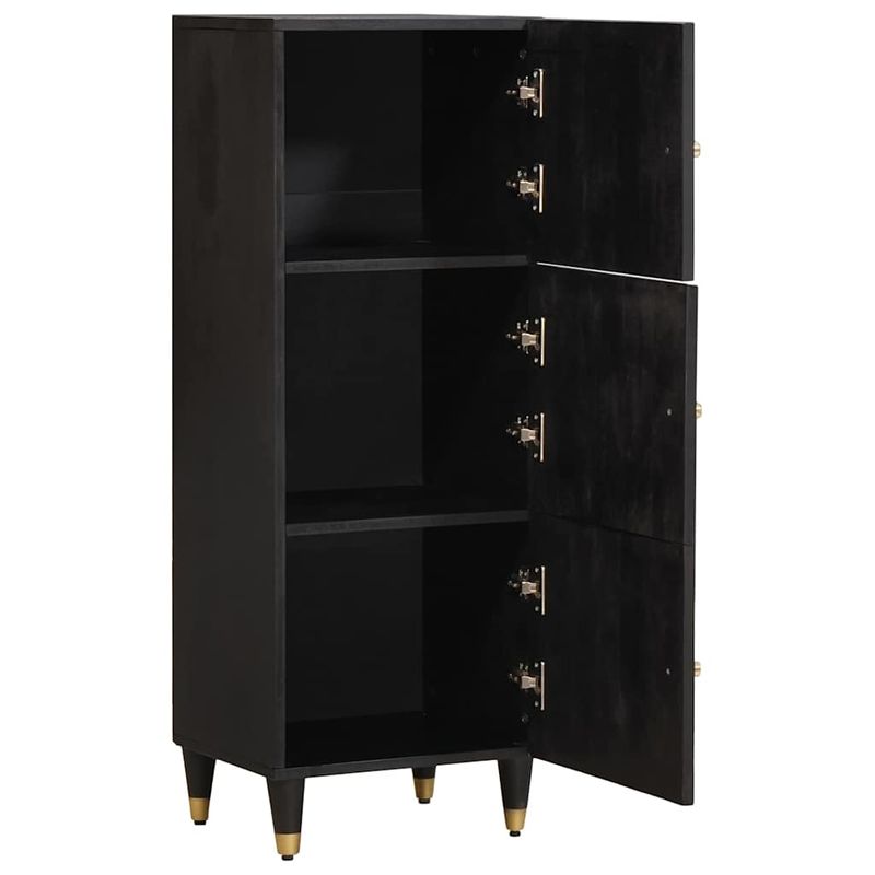 Casa si Gradina - Mobilier - Dulapuri si sifoniere - Dulapuri - Bufet cu raft cu usa Negru 40 x 33 x 110 cm Lemn de mango solid - Infinity.ro