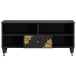 Casa si Gradina - Mobilier - Comode si corpuri - Comode - Cabinet TV cu sertar Negru 100 x 33 x 46 cm Lemn de mango solid - Infinity.ro