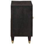 Casa si Gradina - Mobilier - Mobilier baie - Comode baie - Comoda de chiuveta Negru 62 x 33 x 58 cm Lemn de mango solid - Infinity.ro