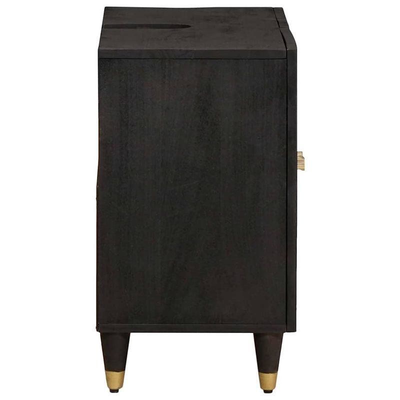 Casa si Gradina - Mobilier - Mobilier baie - Comode baie - Comoda de chiuveta Negru 62 x 33 x 58 cm Lemn de mango solid - Infinity.ro