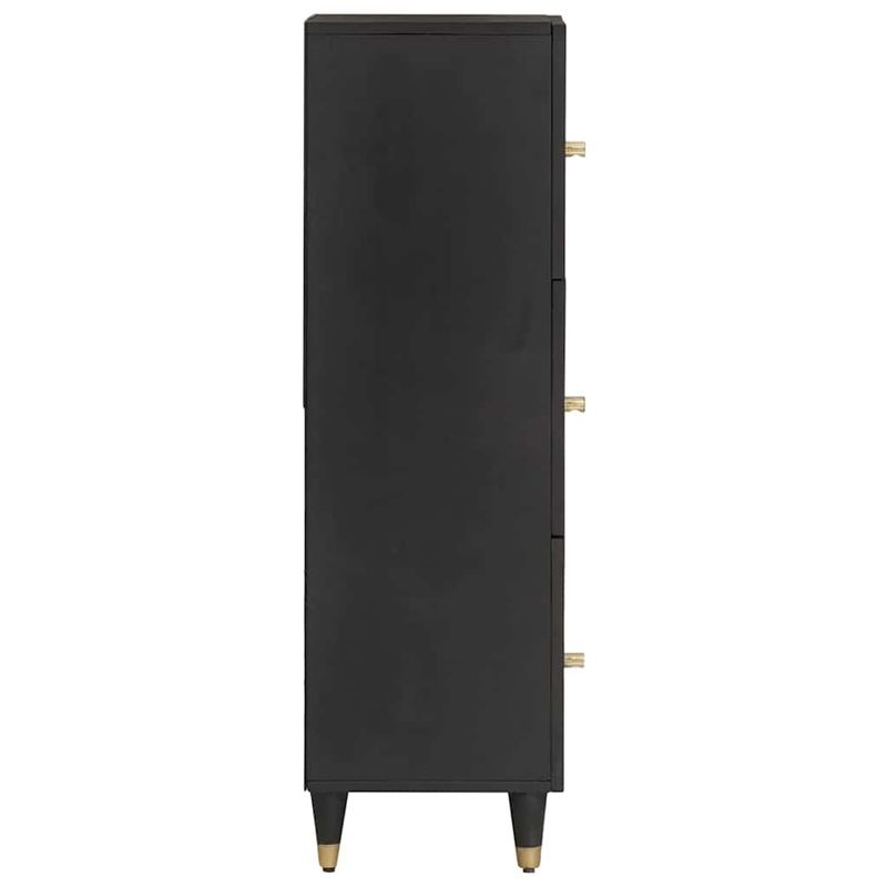 Casa si Gradina - Mobilier - Dulapuri si sifoniere - Dulapuri - Bufet cu raft cu usa Negru 40 x 33 x 110 cm Lemn de mango solid - Infinity.ro