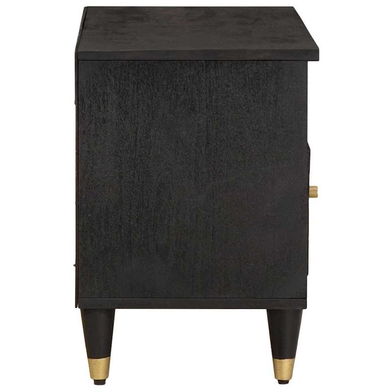 Casa si Gradina - Mobilier - Comode si corpuri - Comode - Cabinet TV cu sertar Negru 80 x 33 x 46 cm Lemn de mango solid - Infinity.ro