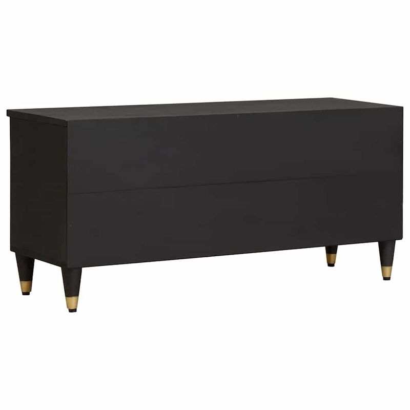 Casa si Gradina - Mobilier - Comode si corpuri - Comode - Cabinet TV cu sertar Negru 100 x 33 x 46 cm Lemn de mango solid - Infinity.ro