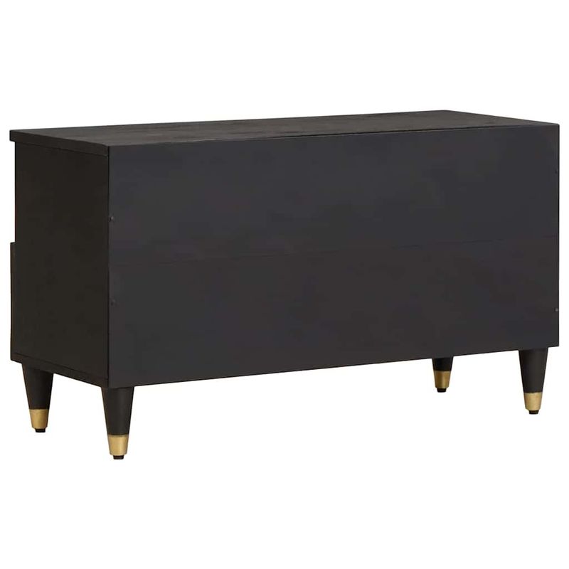 Casa si Gradina - Mobilier - Comode si corpuri - Comode - Cabinet TV cu sertar Negru 80 x 33 x 46 cm Lemn de mango solid - Infinity.ro
