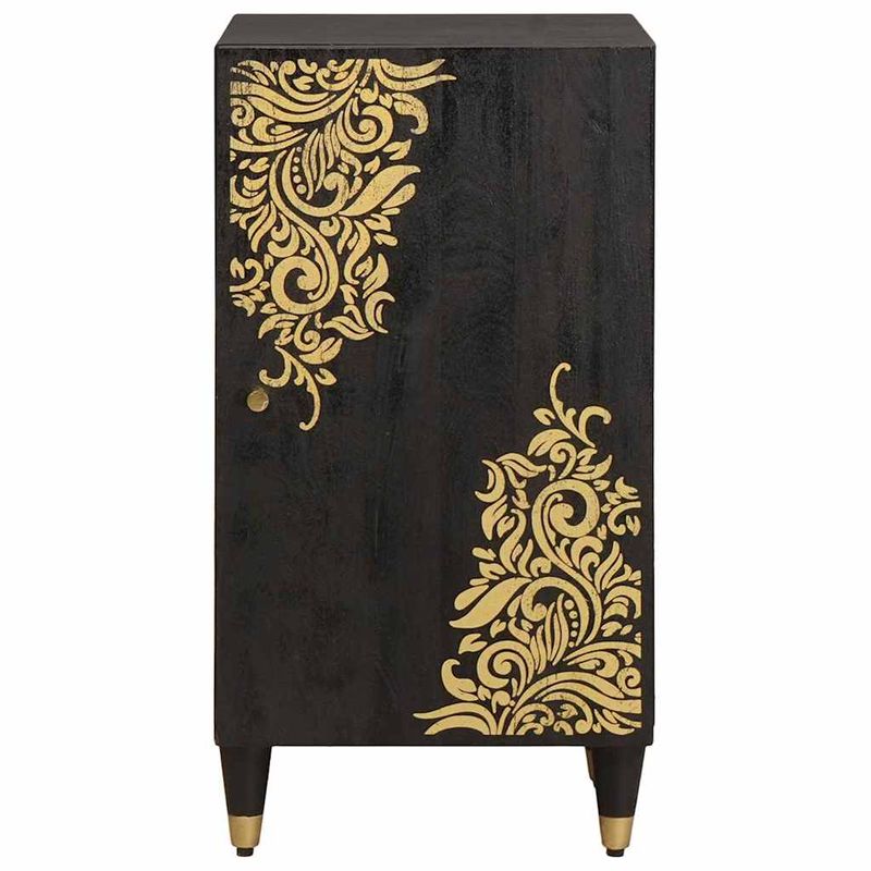 Casa si Gradina - Mobilier - Dulapuri si sifoniere - Dulapuri - Bufet cu raft cu usa Negru 40 x 33 x 75 cm Lemn de mango solid - Infinity.ro