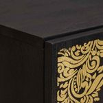 Casa si Gradina - Mobilier - Dulapuri si sifoniere - Dulapuri - Bufet cu raft cu usa Negru 40 x 33 x 110 cm Lemn de mango solid - Infinity.ro